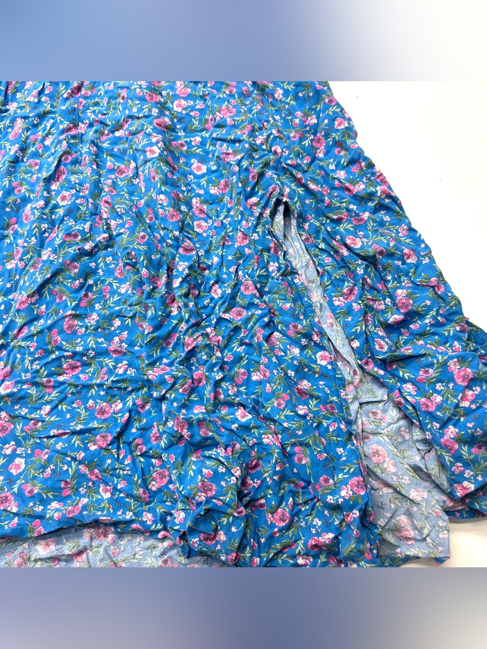 Lulus Esperanza Blue Floral Print Midi Dress Floral Sundress - Picture 5 of 8